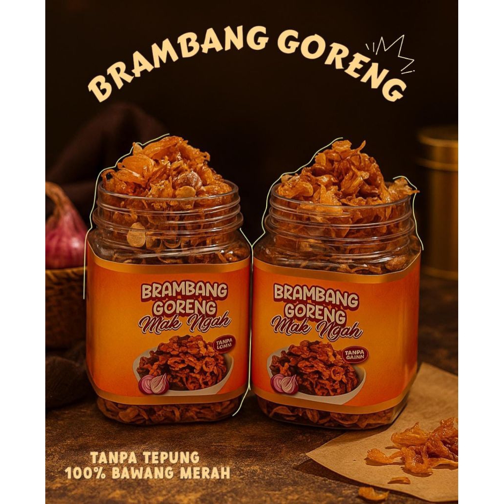 

Brambang goreng|100% bawang merah asli|Berat bersih 200 gram