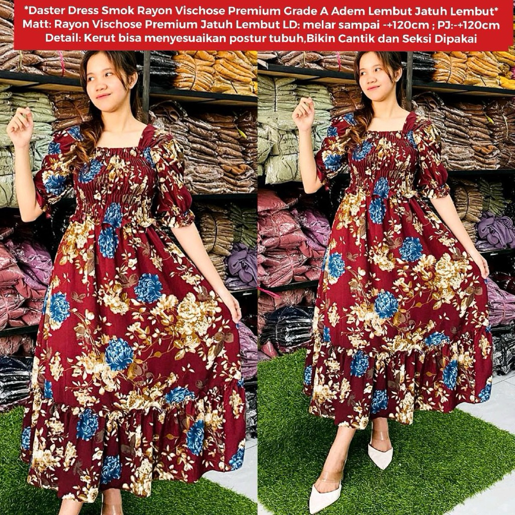 Dress Geby Rayon / Dress Rayon / Dress Rayon Rempel / Dress Cantik / Dress Murah / Dress Rayon Kekin