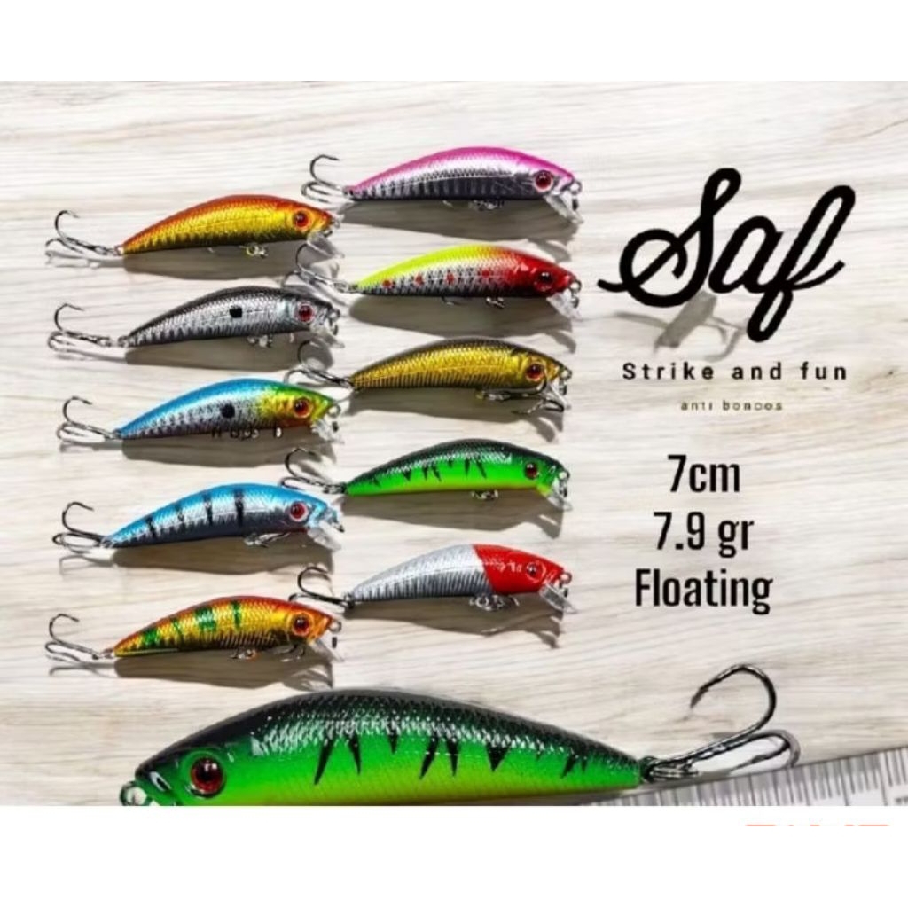 Umpan pancing minnow casting floating 7 cm