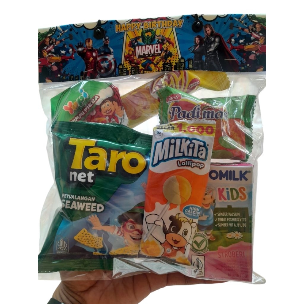 

PAKET 10 BUNGKUS SNACK ULANG TAHUN ANAK TERLARIS (6 VARIAN) HADIAH