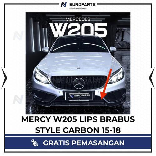 W205 LIPS BRABUS STYLE CARBON IMPORT 2015 - 2018 | LIPS DEPAN MERCEDES W205 MODEL BRABUS