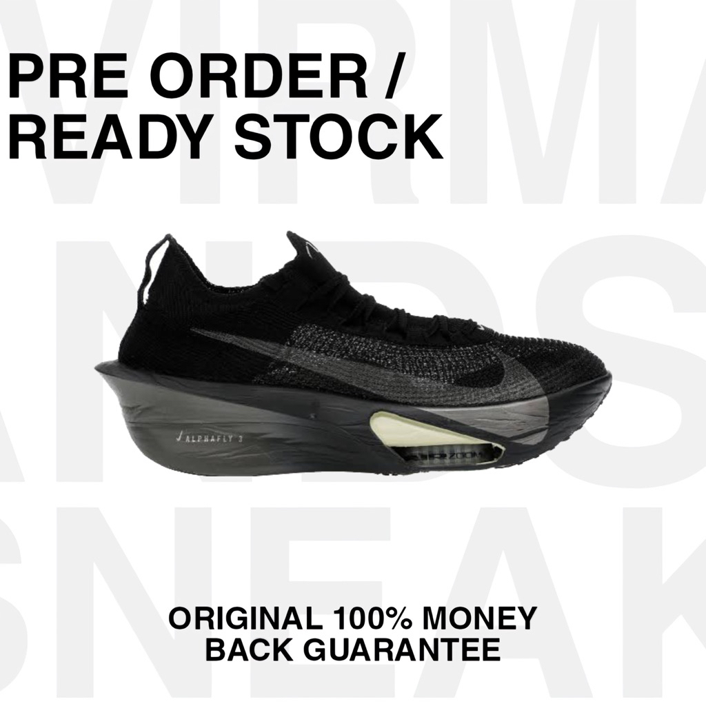 Nike Zoom Alphafly Next% 3 Black Olive Original 100% Sneakers resmi