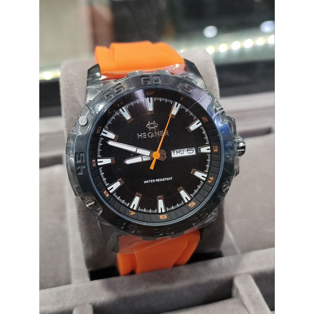 Hegner 1720 ab orange jam tangan pria