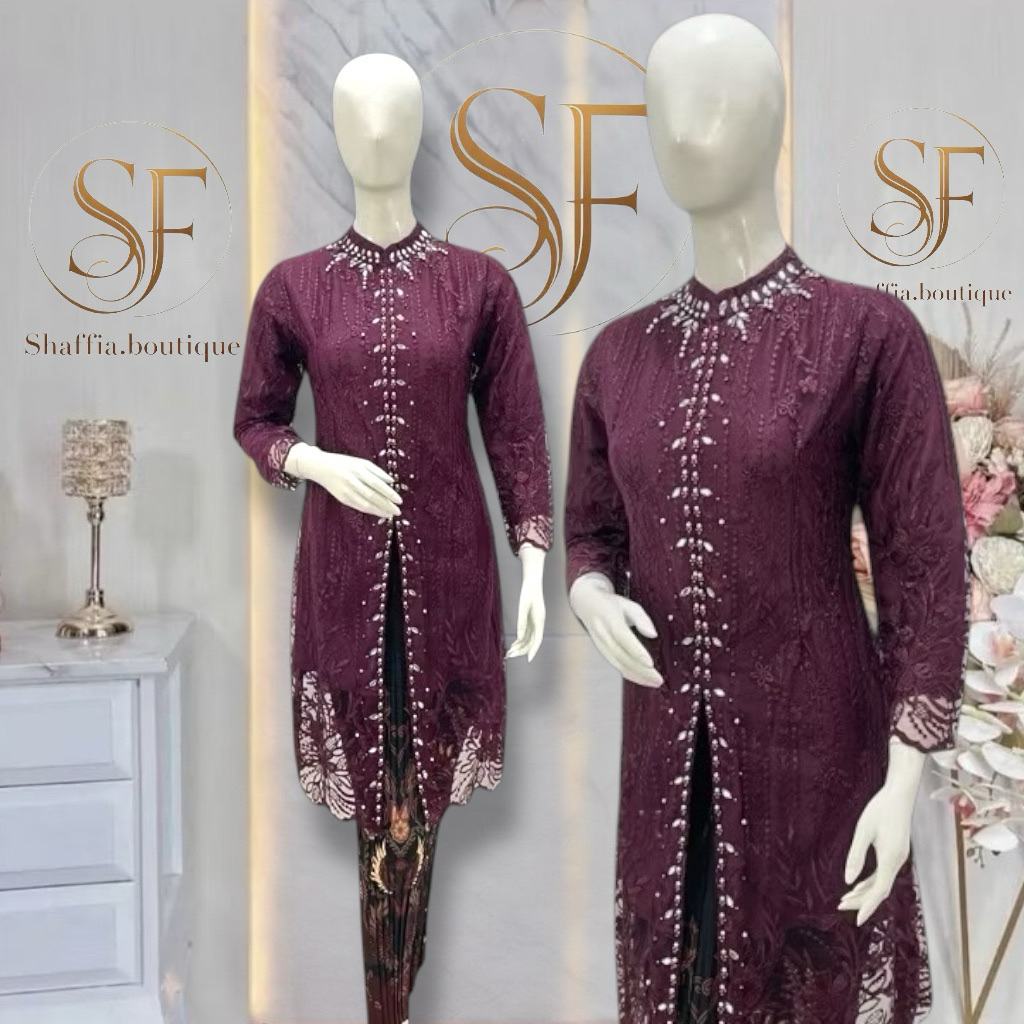 kebaya tunik modren kebaya brokat modren kebaya modren aesthetic kebaya tunik tille kerah sanghai mo