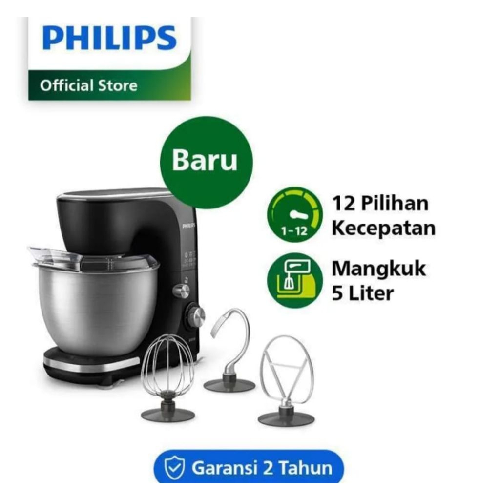 PHILIPS MIXER HR7922/90 kapasitas 5LiterMixer Kichen Machine HR7922/90
STAND MIXER KITCHEN PHILIPS H