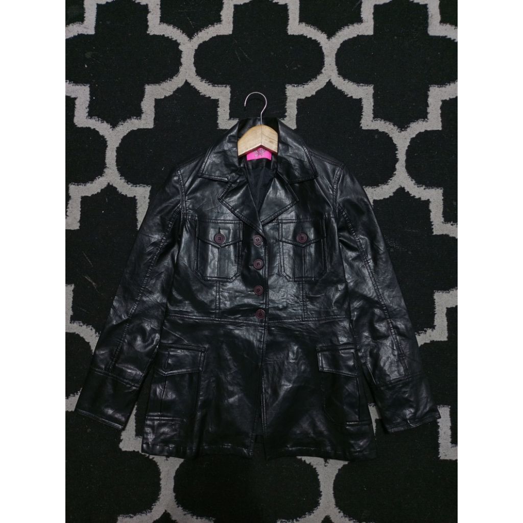JAKET BIKER HONEY DROP MULTY POCKET DALEMAN INER WANITA SECOND PRELOVED