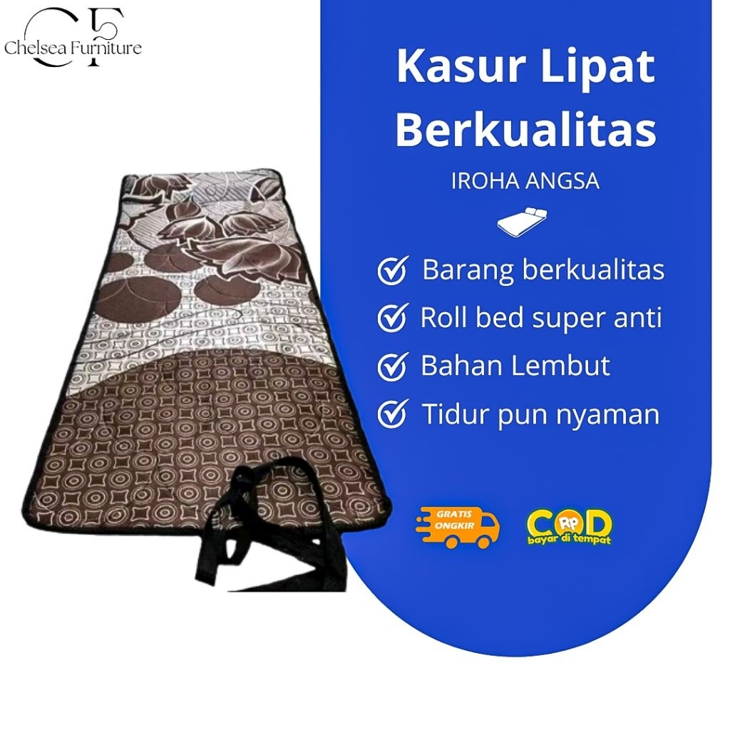 Kasur Lipat Anak Kos | Matras Tebal & Mudah Dibersihkan