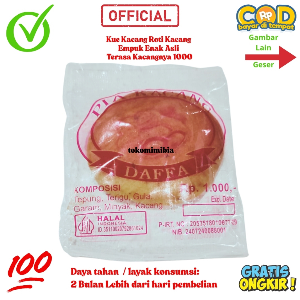 

Promo Kue Kacang Isi 1 Pcs Produsen 1000