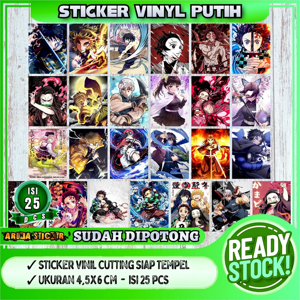 

Sudah Dipotong Sticker Anime Demon Slayer Kimetsu No Yaiba Isi 25 pcs