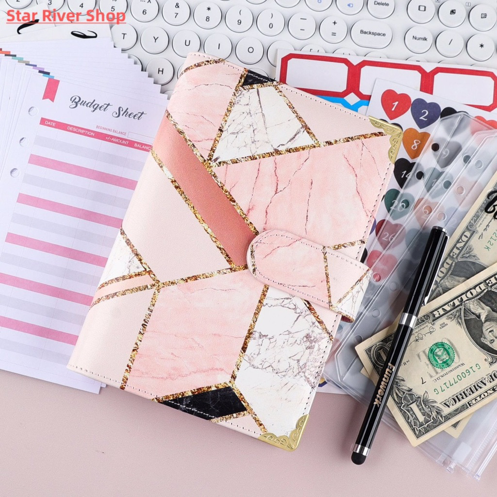 

Binder Motif Kotak A6 Binder Keuangan budgeting