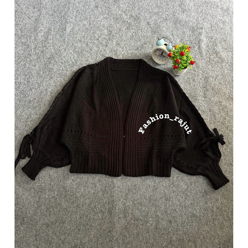 Denan Balero Cardy Batwing Atasan Rajut Wanita Model Klalawar Lengan Balon