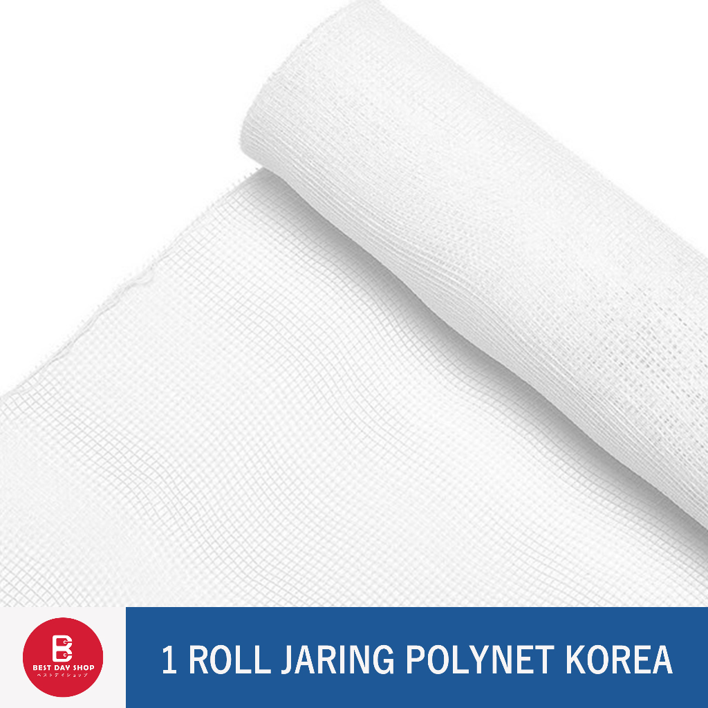 

FLOWER WRAPPING PAPER POLYNET KOREA / KAIN JARING POLYNET KOREA 1 ROLL / KOREA MESH ROLL TILE JARING