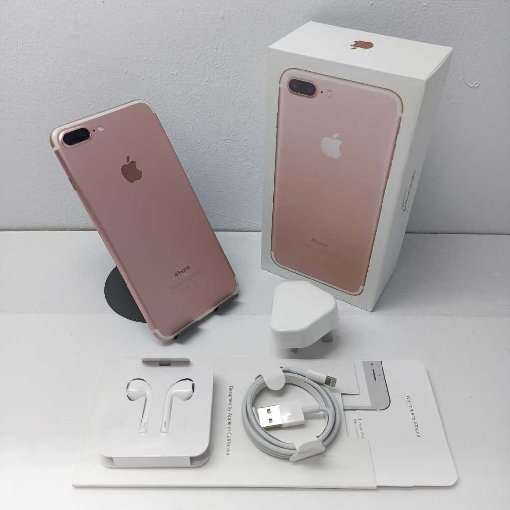 LENGKAP NO MINUS EX IBOX IPHONE 7 PLUS 128GB Rose Gold MULUS