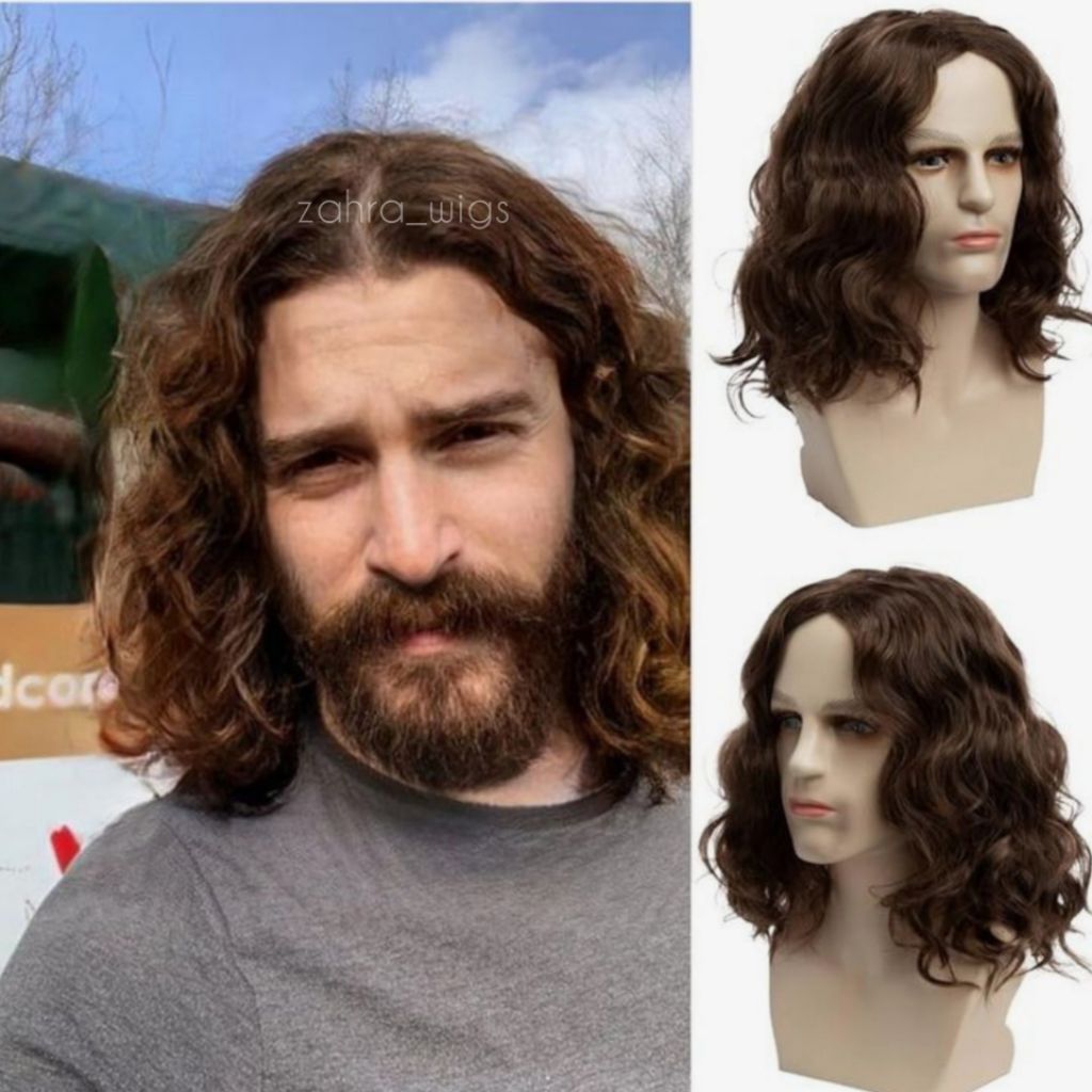 WIG PRIA RAMBUT PANJANG GONDRONG SEBAHU MODEL BANDEL PENDEK OMBAK AMERIKA