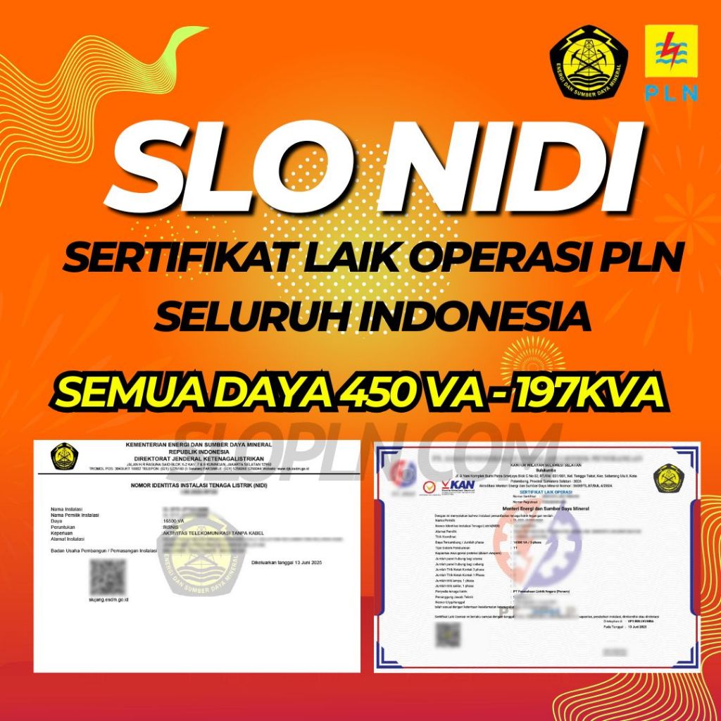 NIDI SLO Untuk Daftar Listrik PLN Resmi Seluruh Indonesia