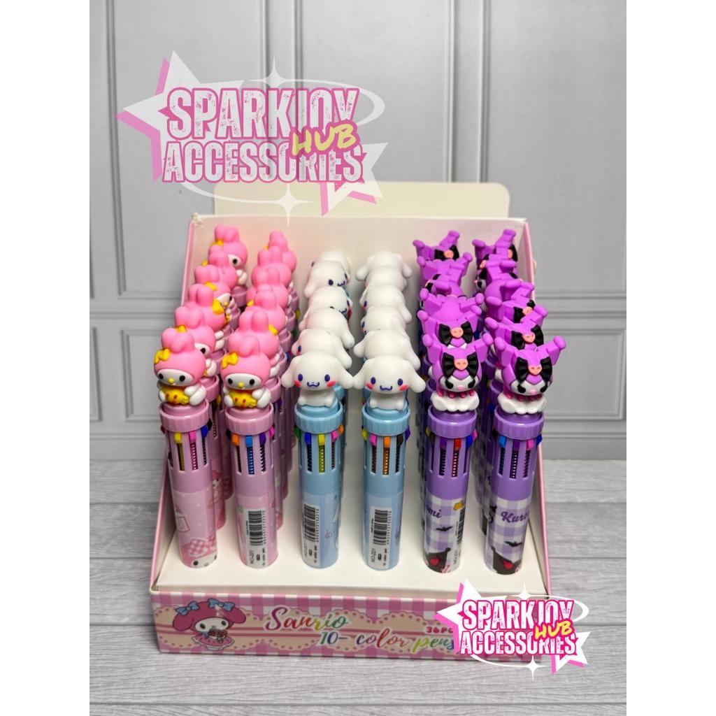 

[ PREMIUM ] Pulpen 3D Karakter Sanrio Lucu Isi 10 Warna, Import China - Model Tekan Multicolor