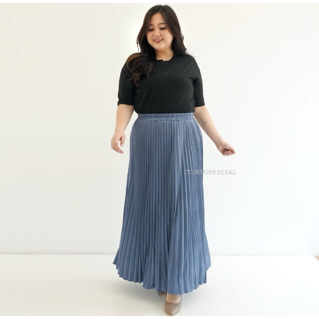 Rok Plisket Bludru Jumbo XXL BB90kg/Rok Jumbo/Rok velvet BKK/ ROK PLISKET BLUDRU UKURAN SUPER JUMBO 