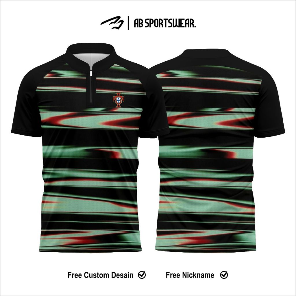 BAJU JERSEY PREMATCH TIMNAS PORTUGAL FULL PRINTING