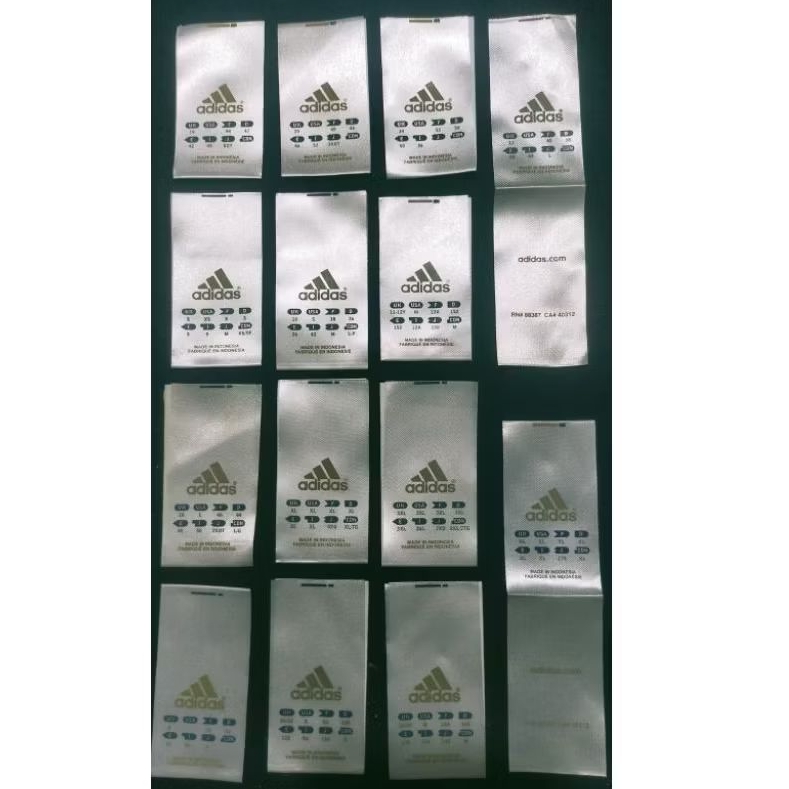 

label merek brand tag (main size misc) label adidas