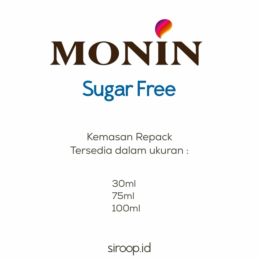 

Monin Sugar Free All Flavours Syrup Repack 30ml 75ml 100ml
