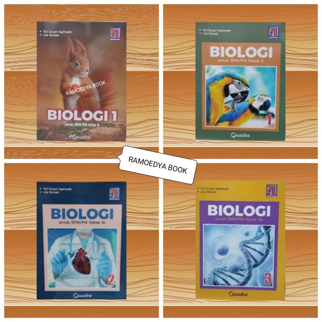 Buku BIOLOGI SMA/MA kelas 10 , 11 , 12 Kurikulum Merdeka Quadra
