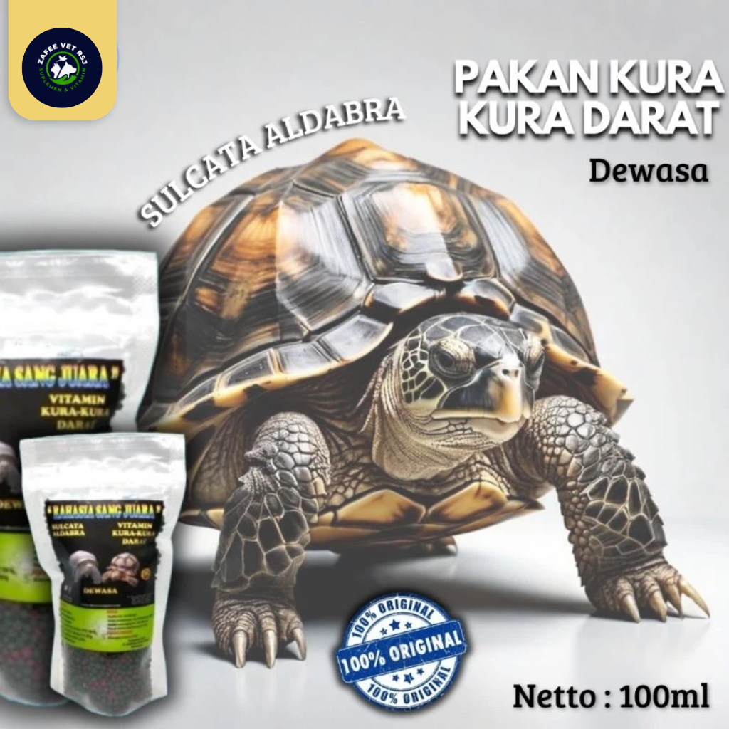 PAKAN Kura Kura SULCATA ALDABRA Dewasa 100gr