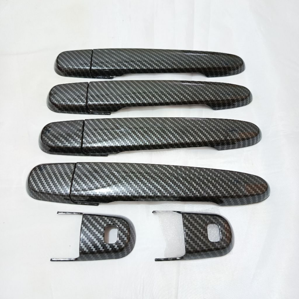 COVER HANDLE CARBON GAGANG PINTU SAMPING LUAR KARBON TOYOTA AVANZA VELOZ 2012-2018