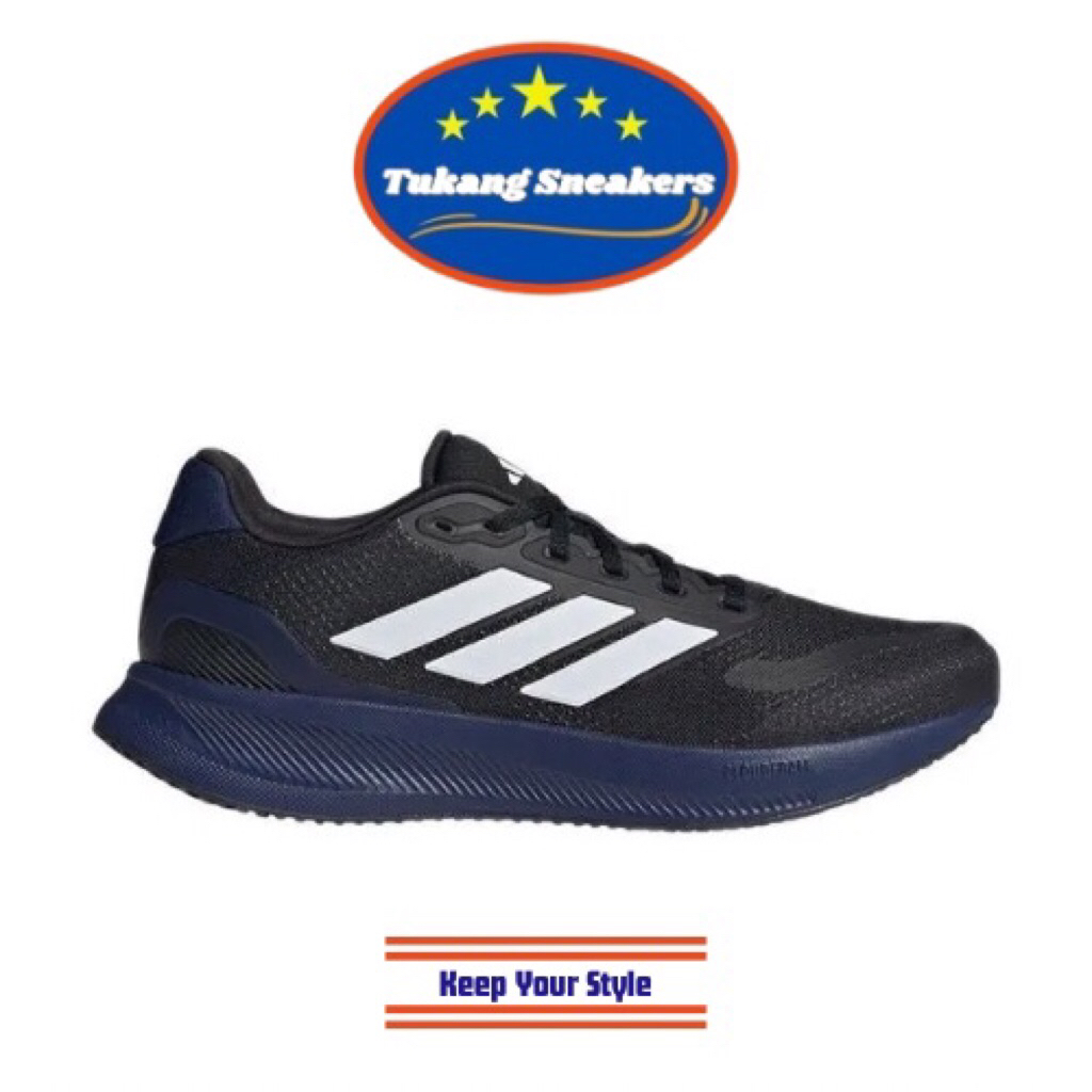 Sepatu Lari Pria Adidas Runfalcon 5 Black ADIJI0880