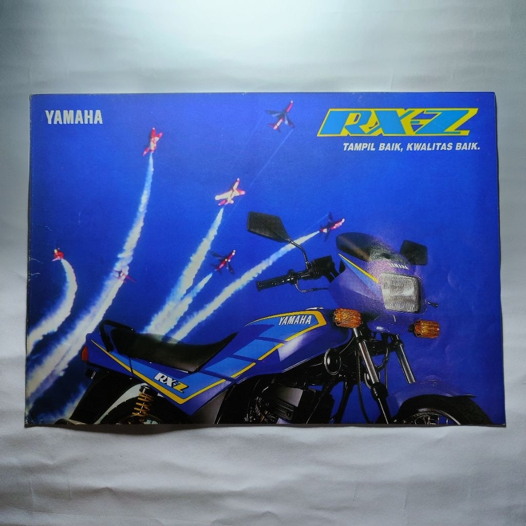 Brosur Flyer Leaflet Poster Jadul Lawas Yamaha RXZ Biru Tahun 1991-1992