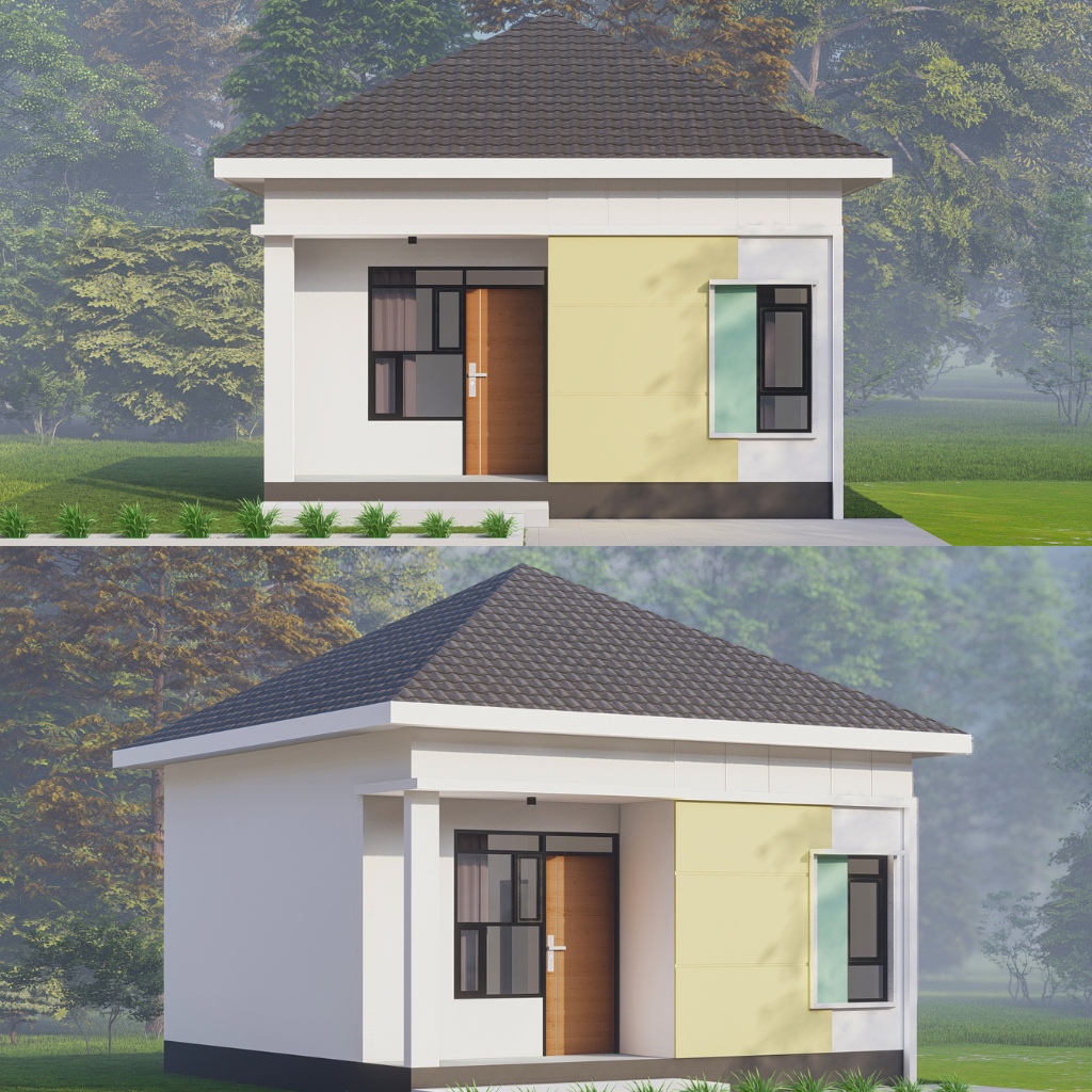 Jual Desain Rumah Type 36 Type 1 Minimalis Siap Pakai + File AutoCAD, PDF & SketchUp