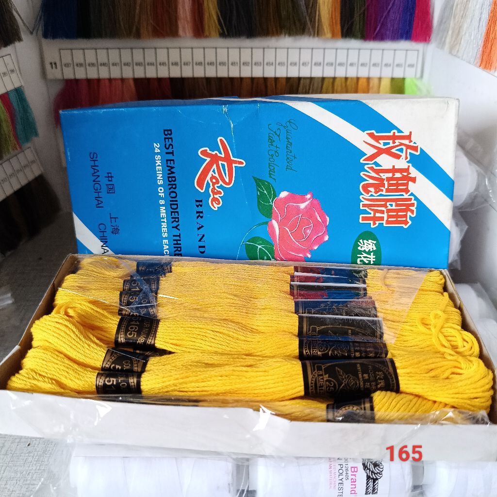 1pcs benang sulam(mawar) aneka warna