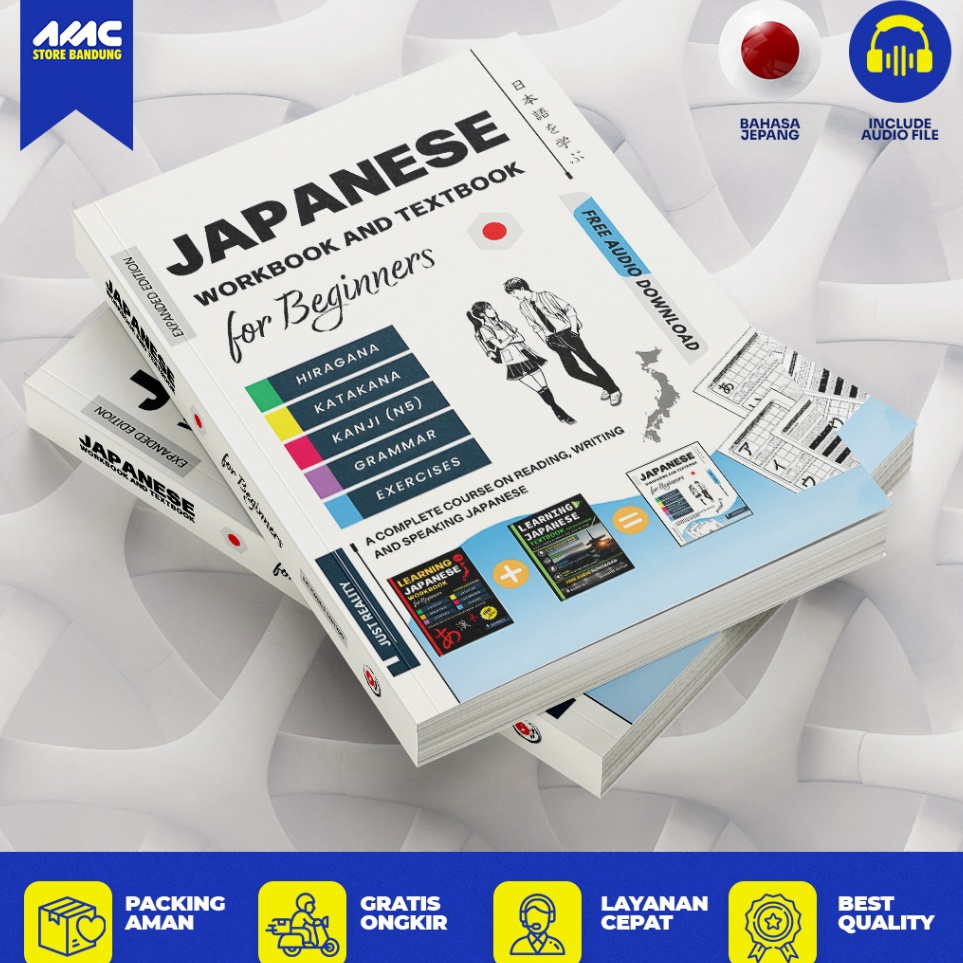 KODE J88L Buku Bahasa Jepang Japanese Workbook and Textbook for Beginners Hiragana Katakana and Basi