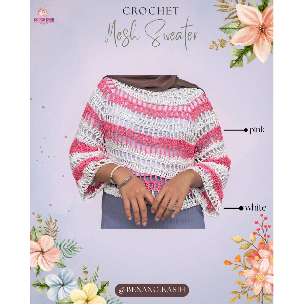 Handmade Crochet Mesh Sweater