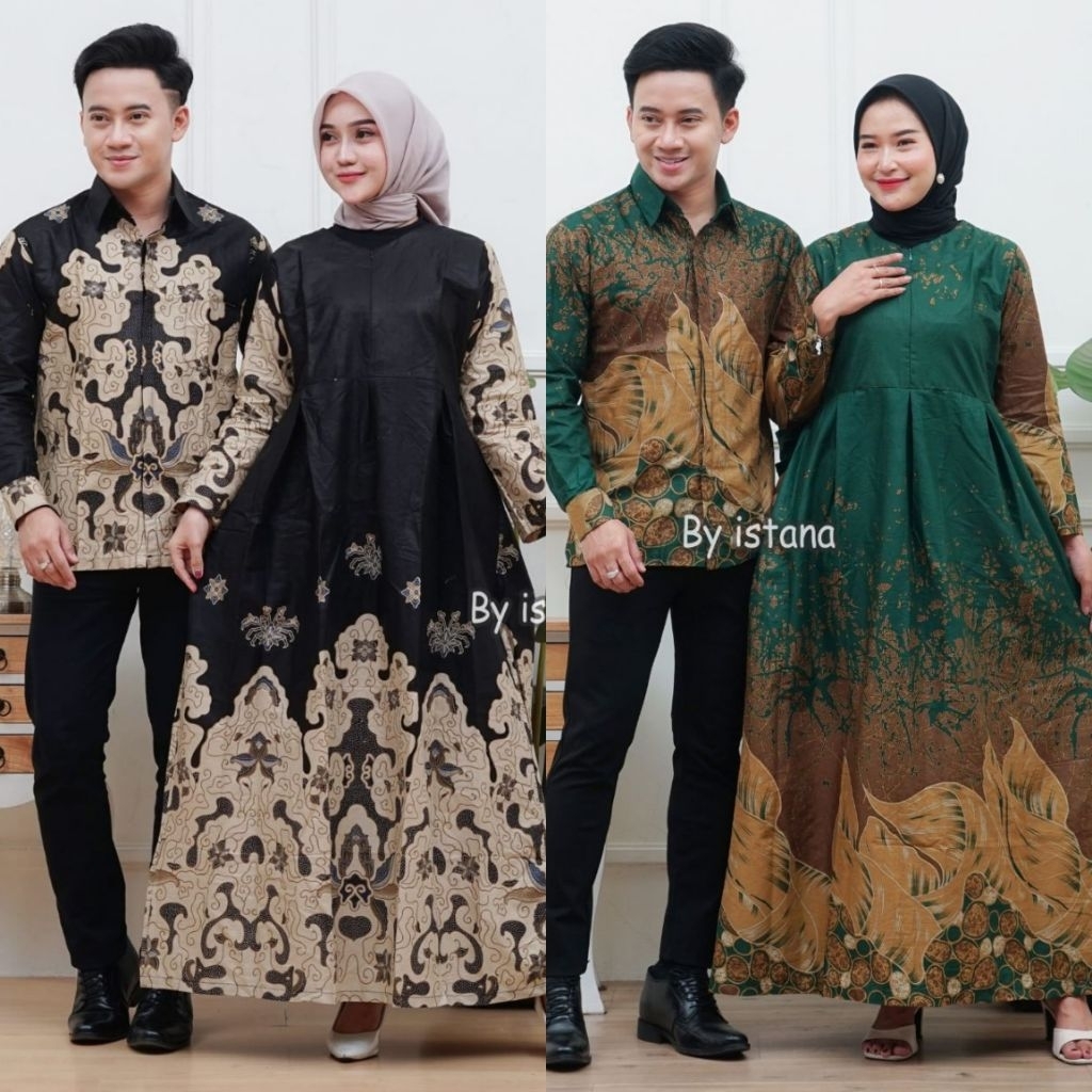 Gamis Batik Couple Suami Istri Motif TERBARU