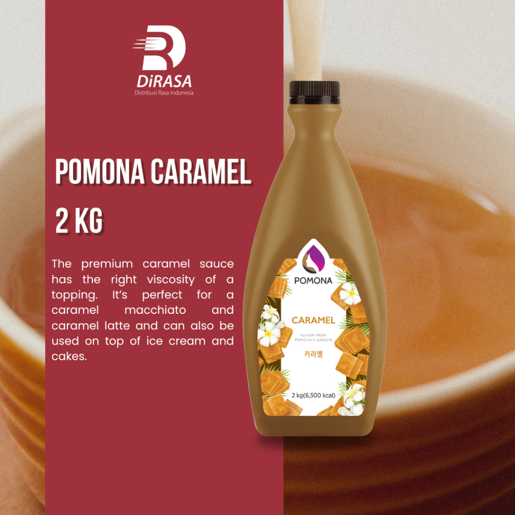 

POMONA Sirup/Syrup Caramel 2 KG Untuk Bisnis HORECA/Barista/Bartender/Mixologist