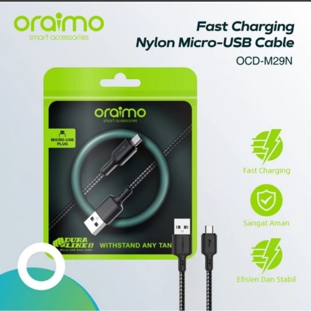 Kabel Data Oraimo OCD-M29N | Micro Usb & Type C