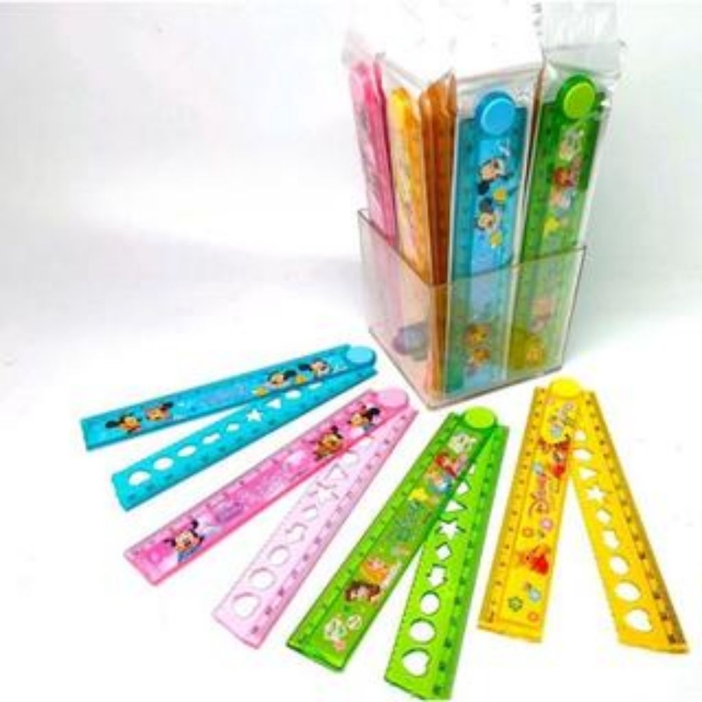 

Penggaris lipat panjang 30cm karakter / mistar lipat fancy