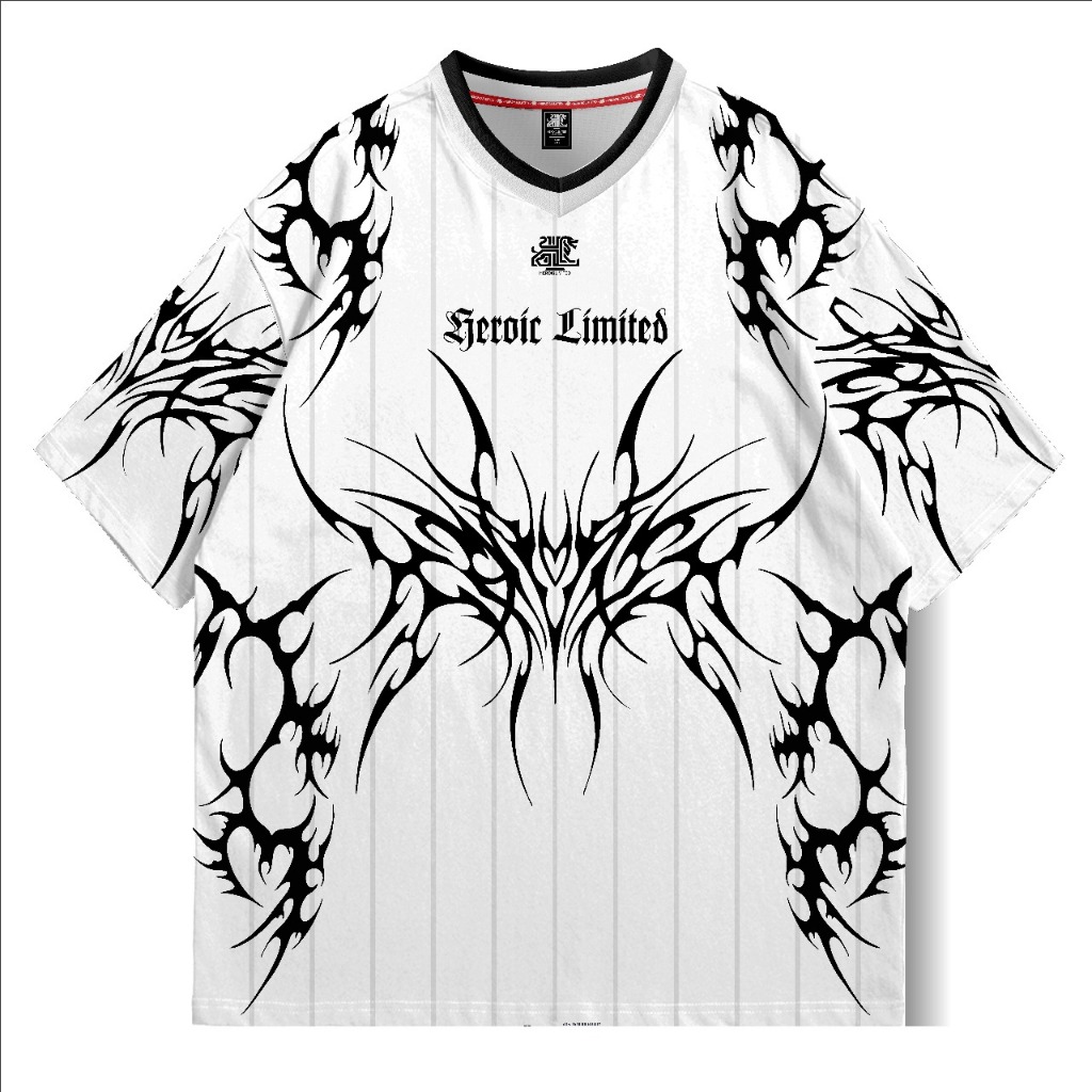 OVERSIZE JERSEY VINTAGE ORIGINAL HEROICLIMITED WHTBLCKGOTHIC02 - JERSEY OVERSIZE - JERSEY DRYFIT - J