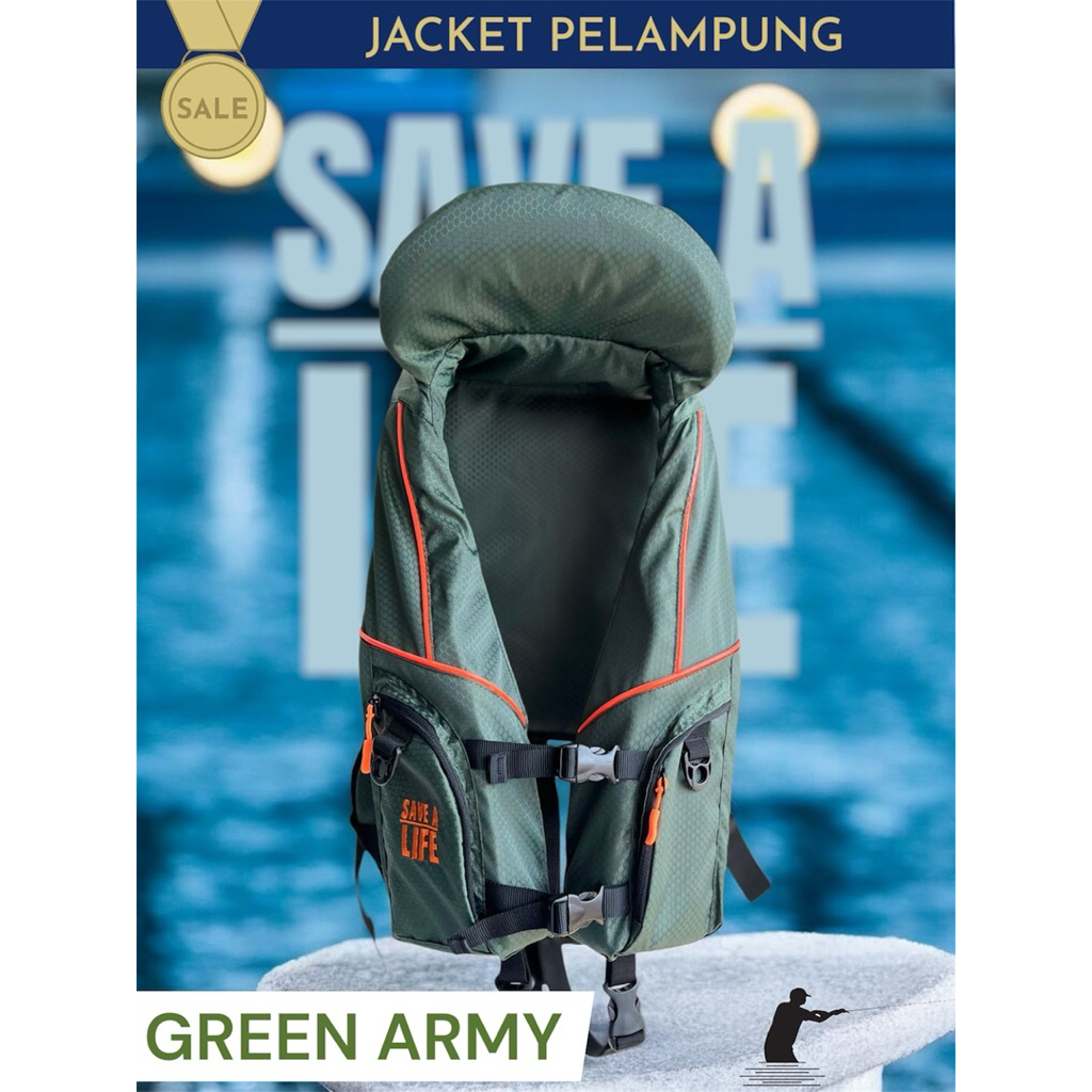SAVE A LIFE Life Jacket Pelampung Rescue All Size Jacket Rompi Mancing