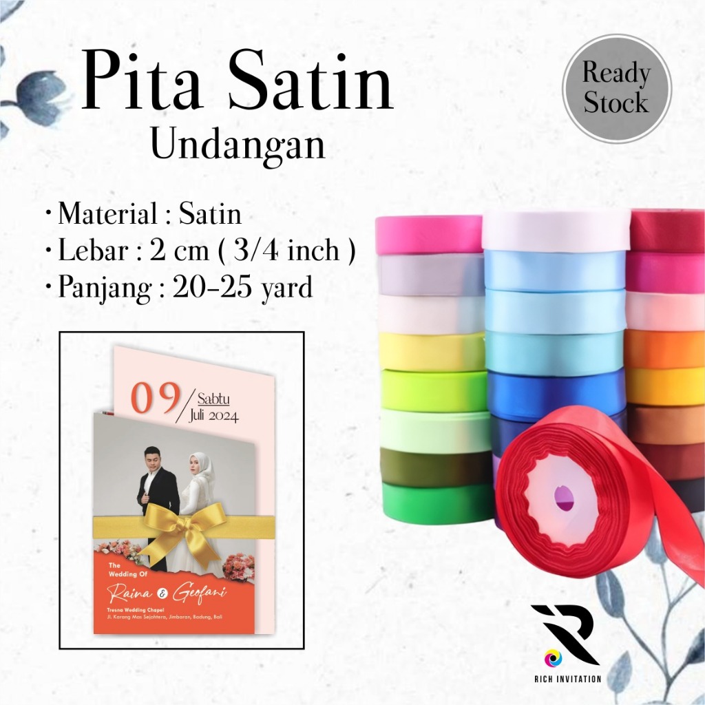 

PITA 2CM SATIN UNDANGAN - PITA SATIN UNDANGAN READY STOCK