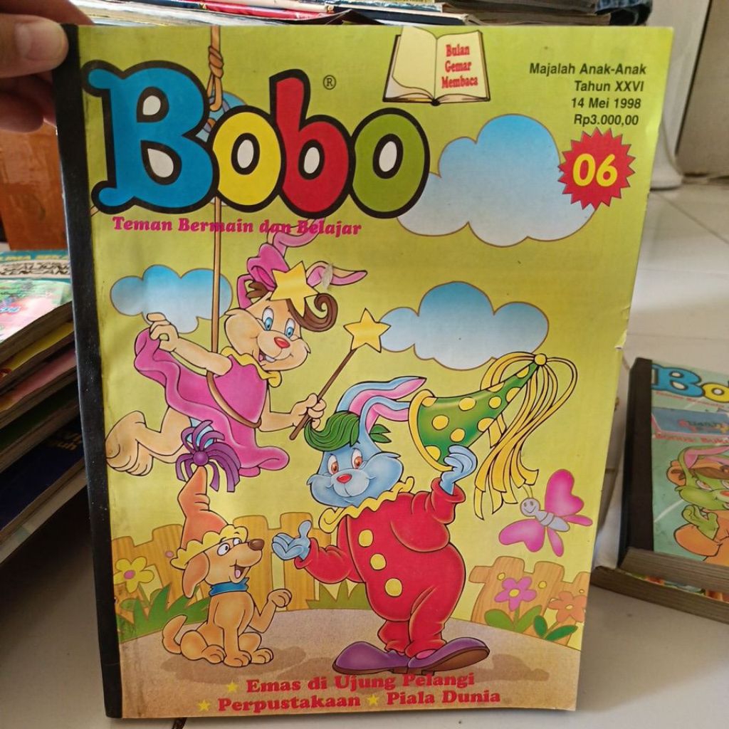 bundel lakban majalah bobo  bekas isi 9 edisi (06_1998)