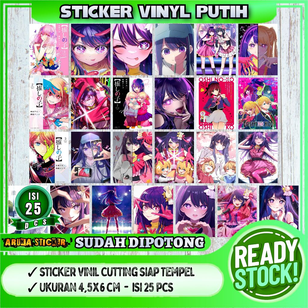 

Sudah Dipotong Sticker Oshi No Ko Anime Manga Isi 25 pcs