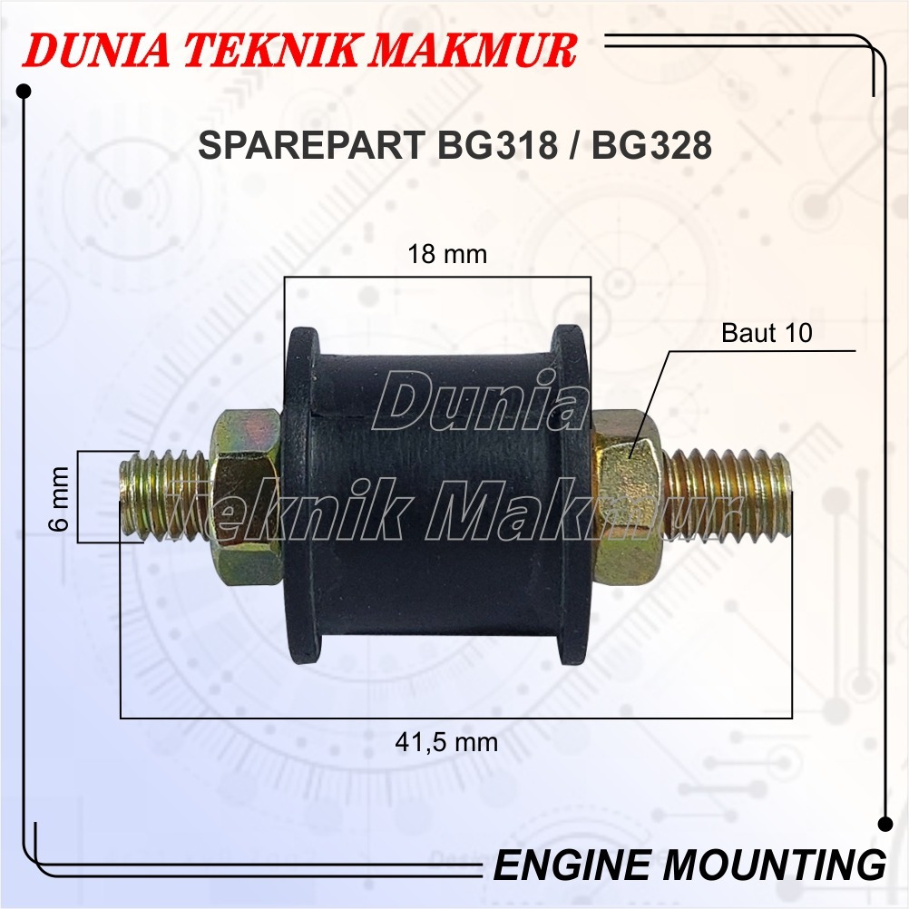 BG318 BG328 ENGINE MOUNTING /BANTALAN KARET/KARET PENAHAN GETARAN /KARET DUDUKAN MESIN POTONG RUMPUT