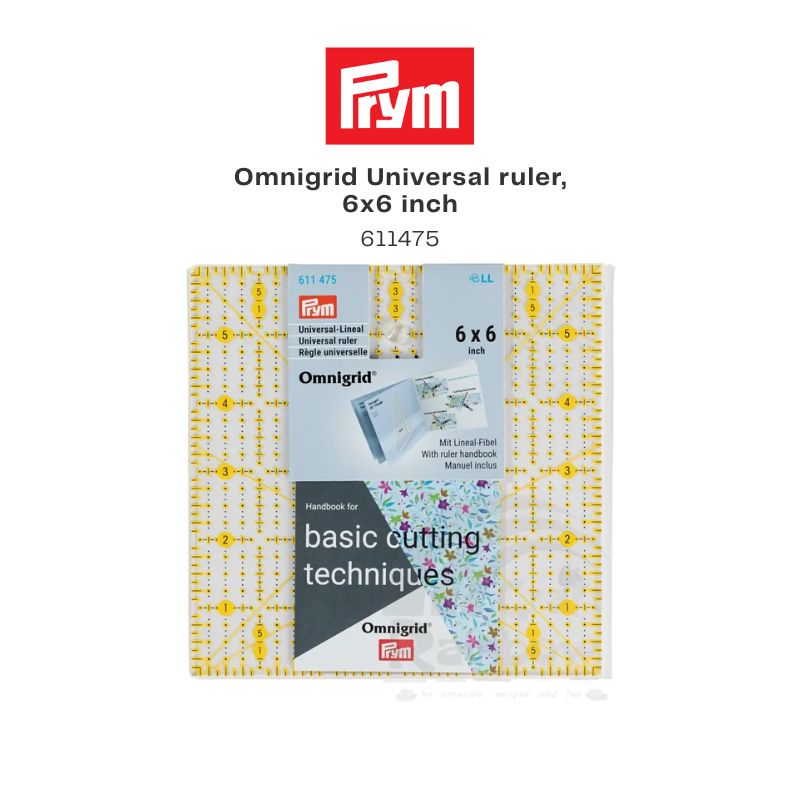 PRYM Penggaris Omnigrid Universal 6 x 6 Inch - 611475