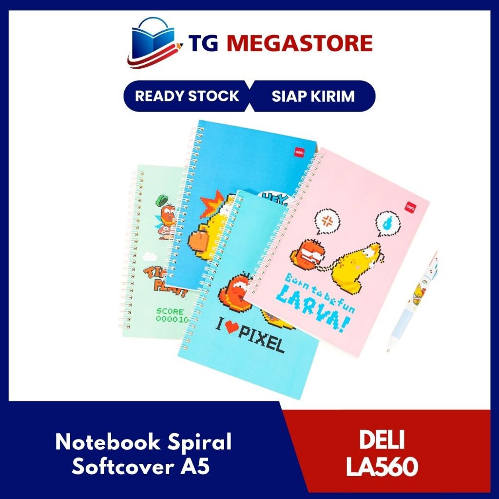 

Notebook Spiral DELI Softcover A5 60 Lbr - LA560