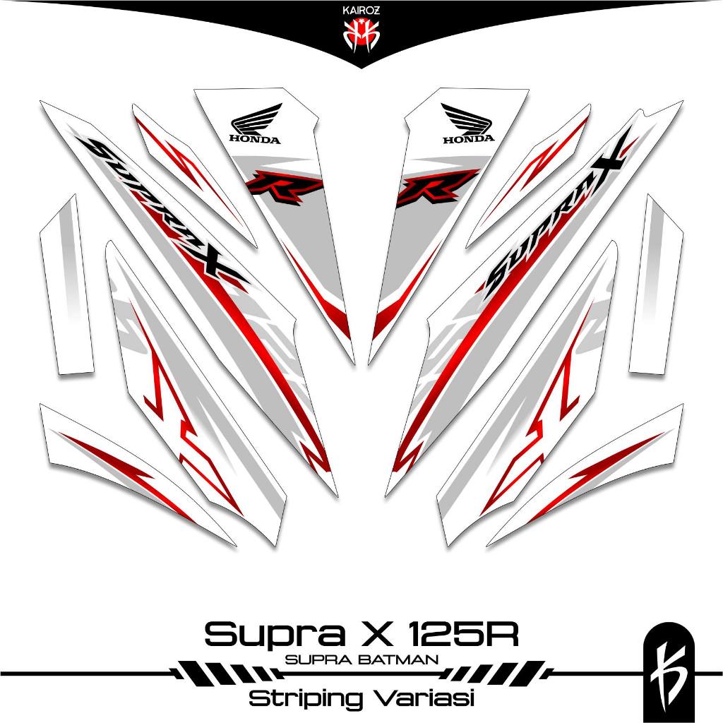 STRIPING SUPRA X 125 KARBU SKU 12 BATMAN STICKER STIKER HONDA SUPRA X 125 WAVE 125I SUPRA X 125R