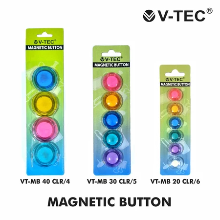 

TBMO V-TEC MAGNETIC BUTTON VT-MB-40 CLEAR GMP VTC0070#40CLR