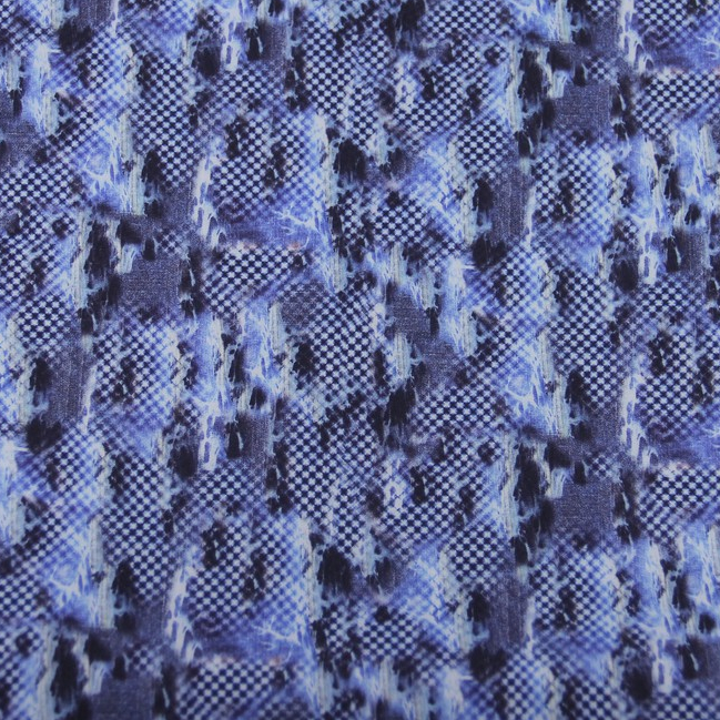 Katun Shirting Royal Blue Motif Abstrak