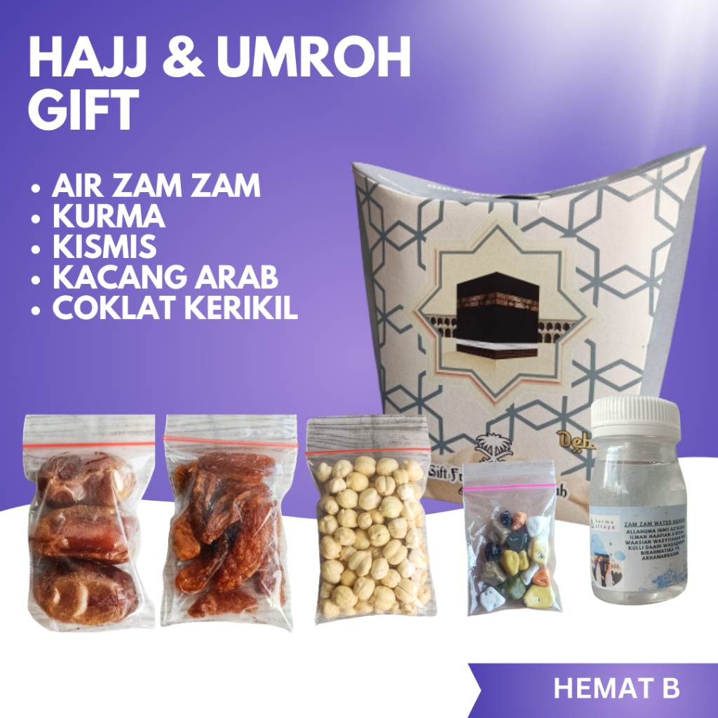 

PAKET HEMAT LENGKAP OLEH OLEH HAJI DAN UMROH ISIAN ZAM ZAM KURMA KACANG ARAB KISMIS COKLAT KERIKIL