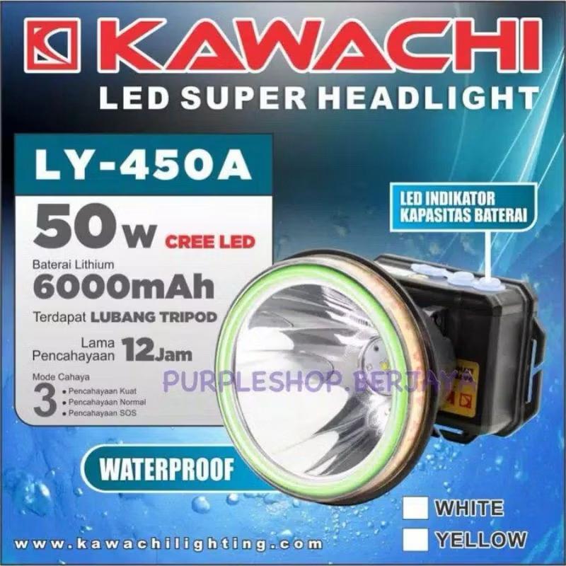 JANGAN LEWATKAN PROMO Senter Kepala KAWACHI LY-450A 50 Watt Cahaya Putih Sistem Cas Tahan 12 jam Wat